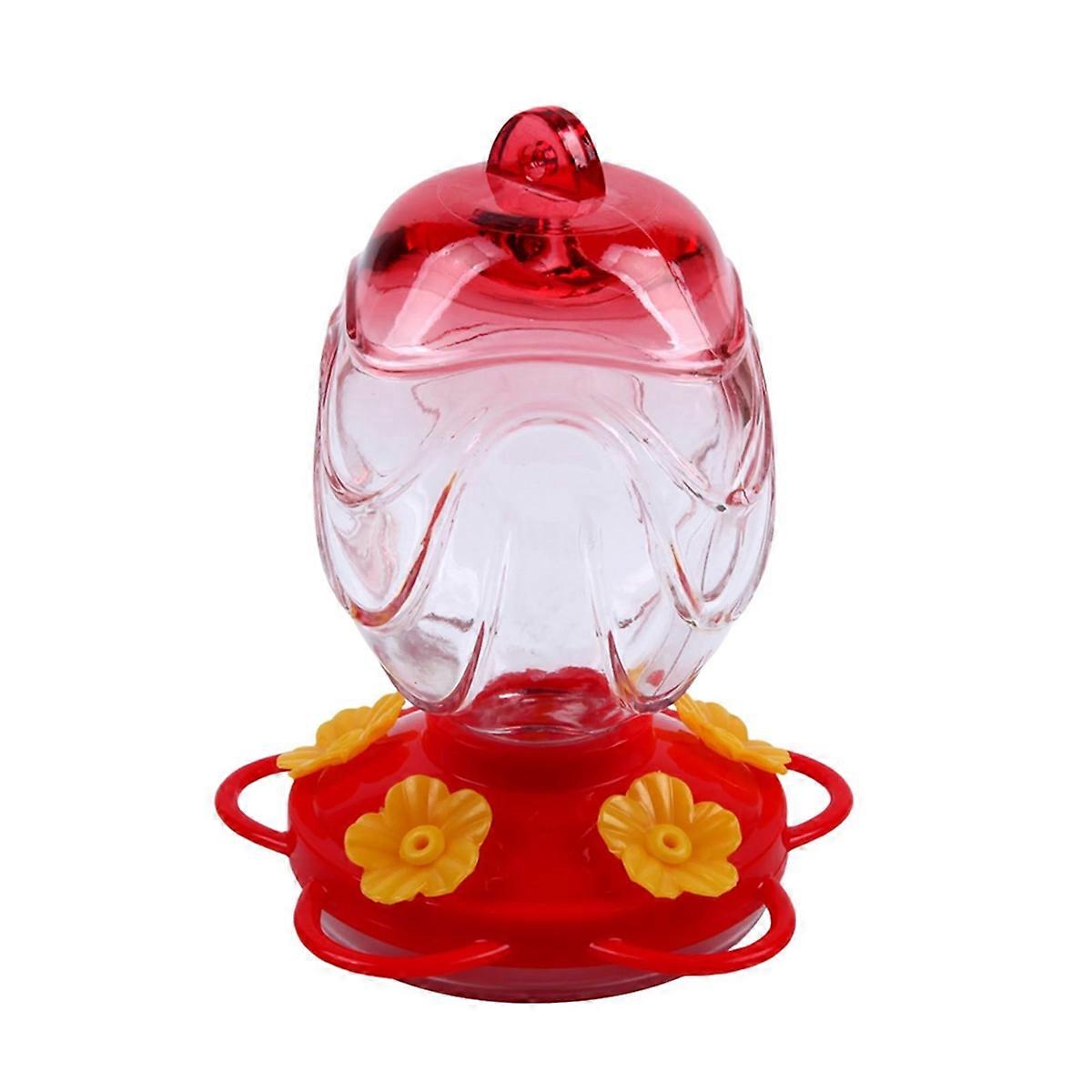 Hummingbird Feeders for Outdoors Hanging, Hand Blown Glass Hummingbird Feeder 15 Oz Sealed and Leak with Feeder