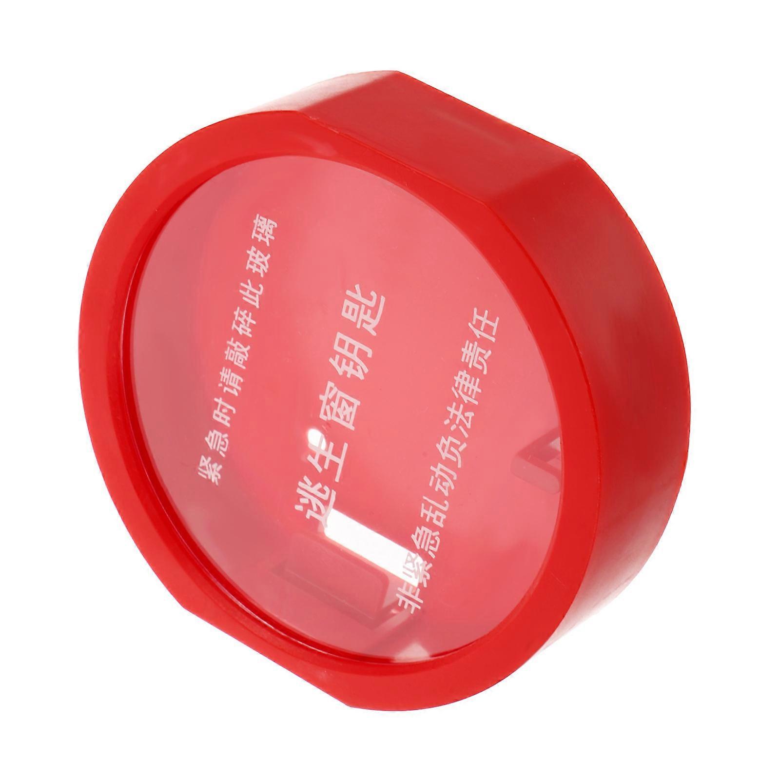 Red Wall-Mounted Emergency Key Holder Box for Fire Safety Access Plastic