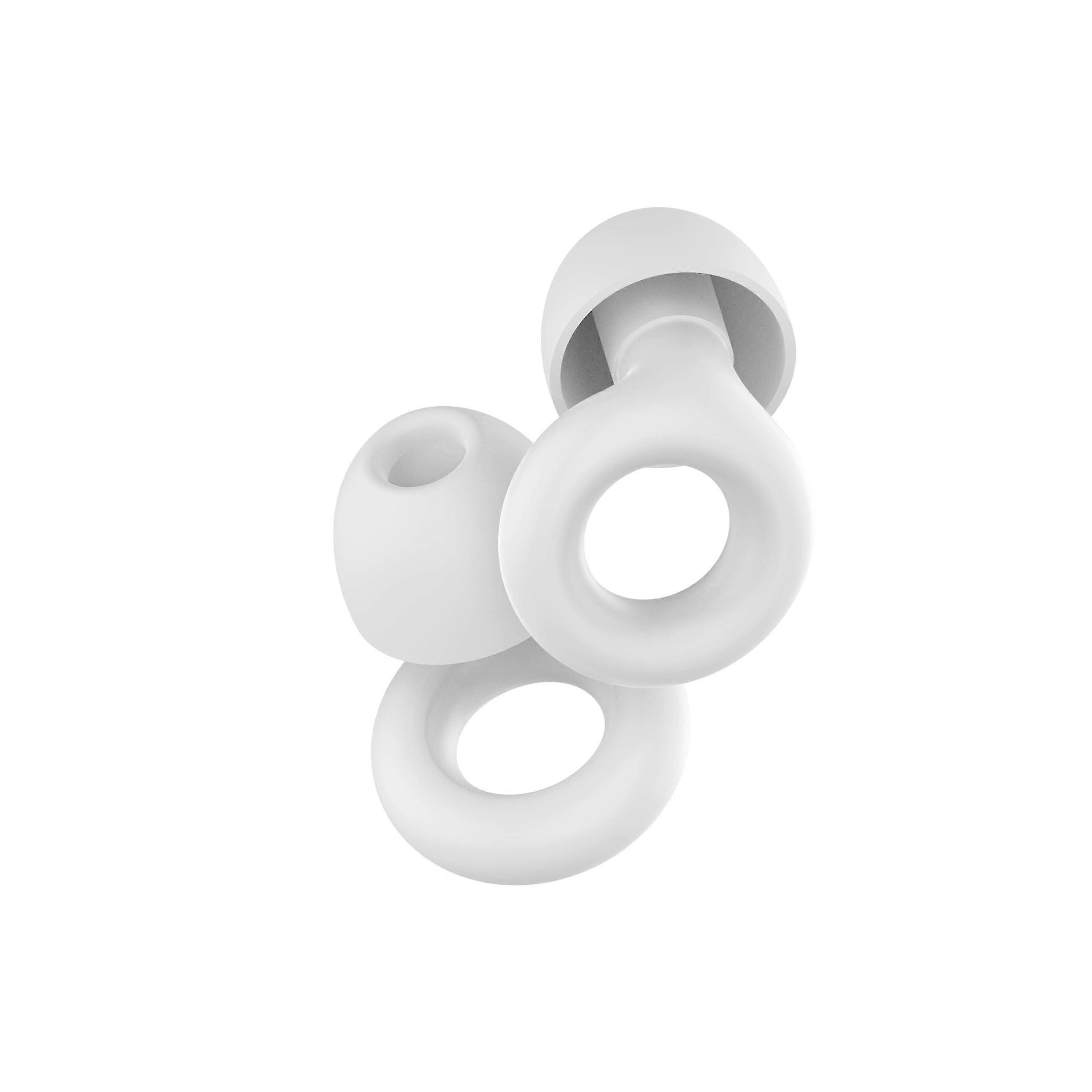 Ear Plugs White Comfortable Reusable Noise Reducing Earplugs for Sleep, Focus, Travel