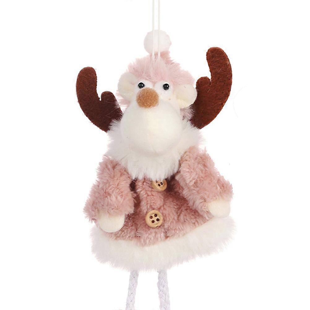 Xmas Party Hanging Adornment Plush Elk Pendant for Tree Decoration