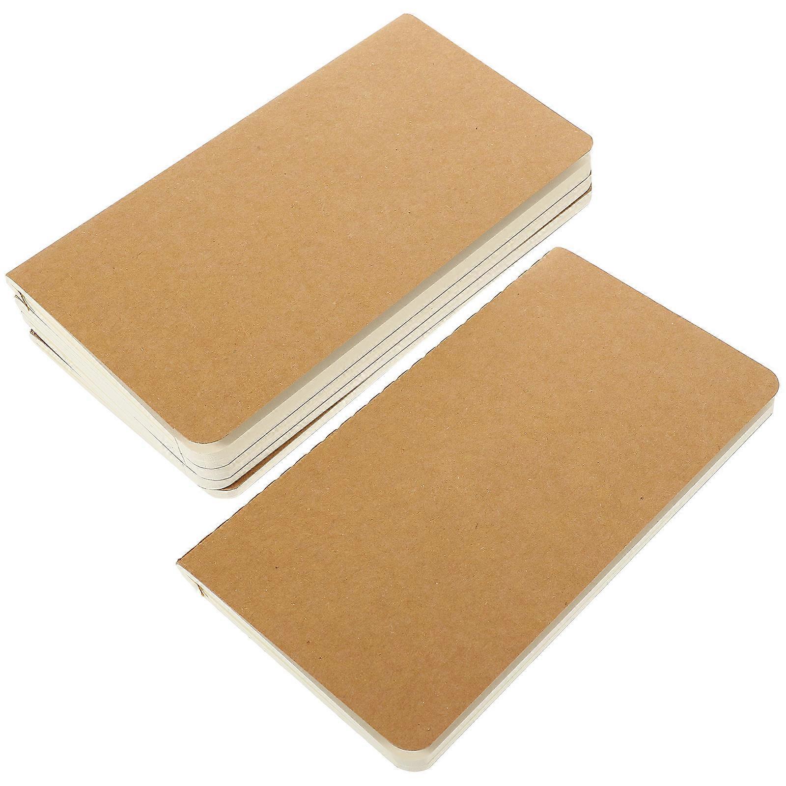 Multipurpose Blank Notebooks 25 Pcs Portable Schedule Notebooks For Students Light Brown 12.5X9X0.5CM Writing
