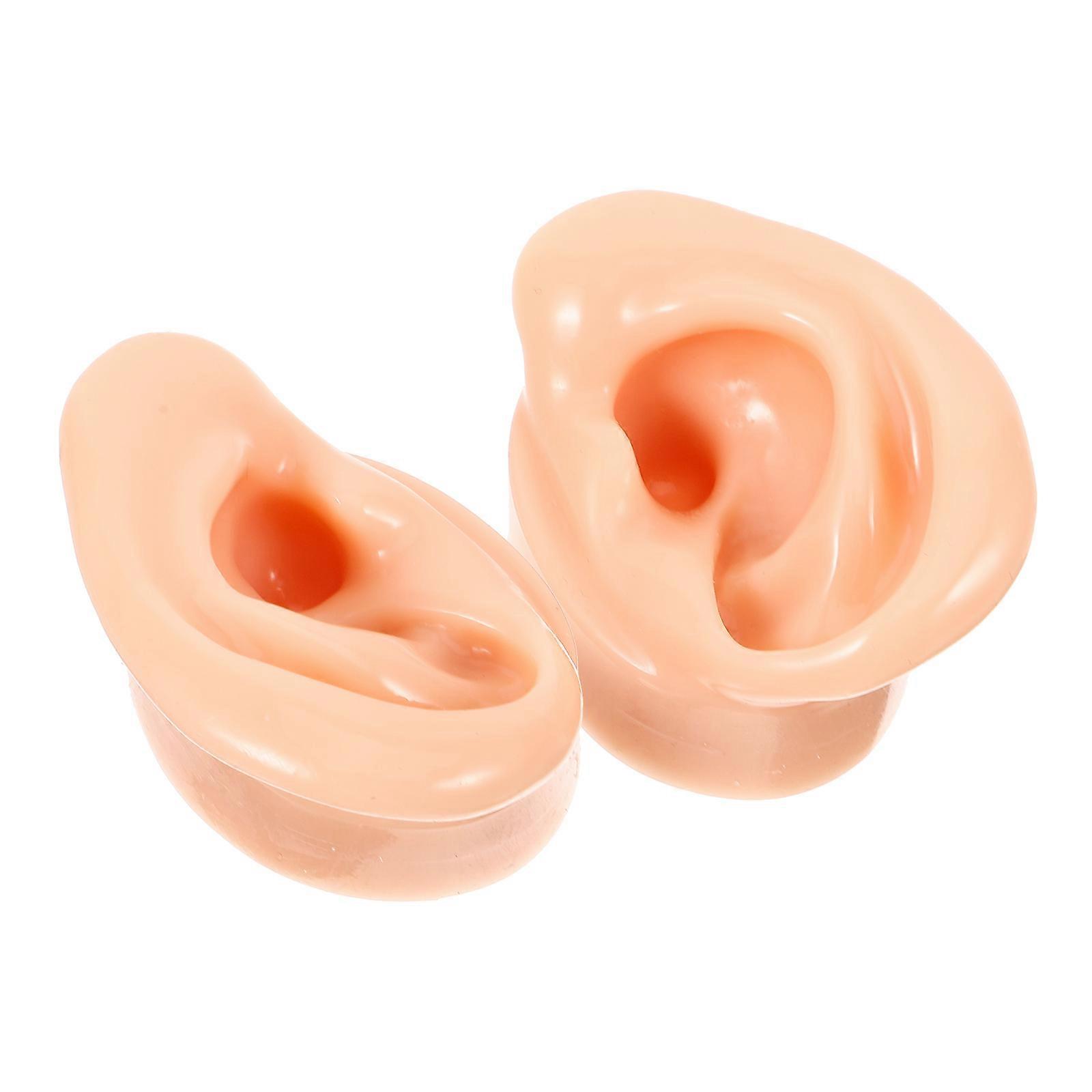 Ear Studs Display Props Featuring 4Pcs Assorted Color Silicone Ear Models