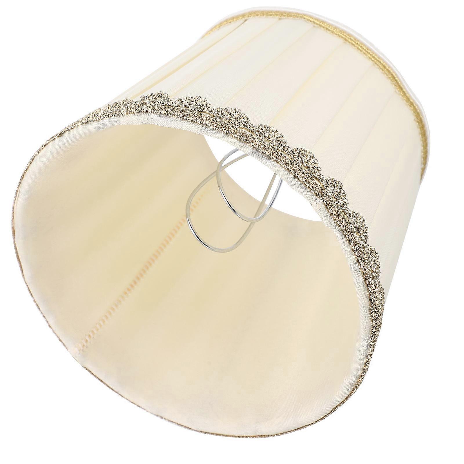 Light Cover Replacement Accessory Beige Chiffon Lampshade 2Pcs