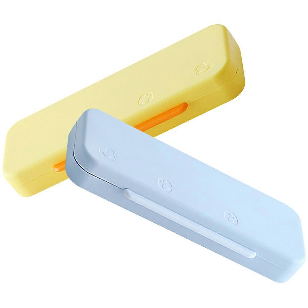 Plastic Pencil Box Double Layer Case for Kids Stationery 4Pcs