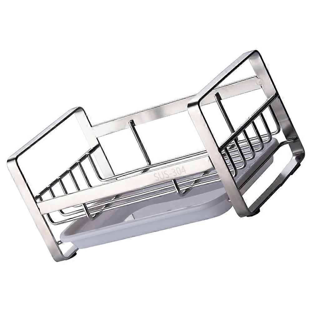Silver Sponge Holder Household Storage Rack for Kitchen Use 2Pcs