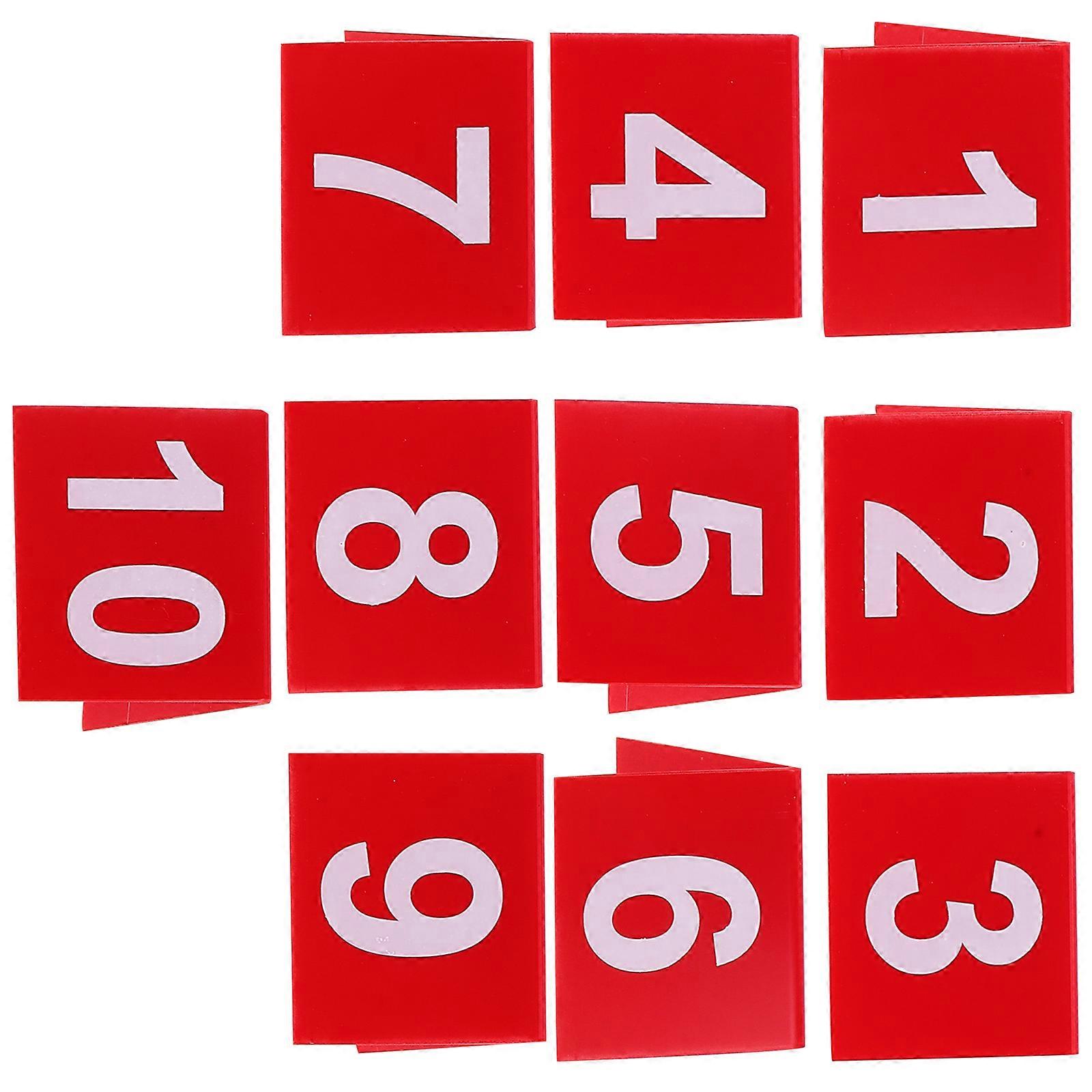 Double Sided Acrylic Number Plate For Restaurants And Offices 50 Pcs Clear Table Identification Cards Modern Design 6.30X5.50X2.00CM