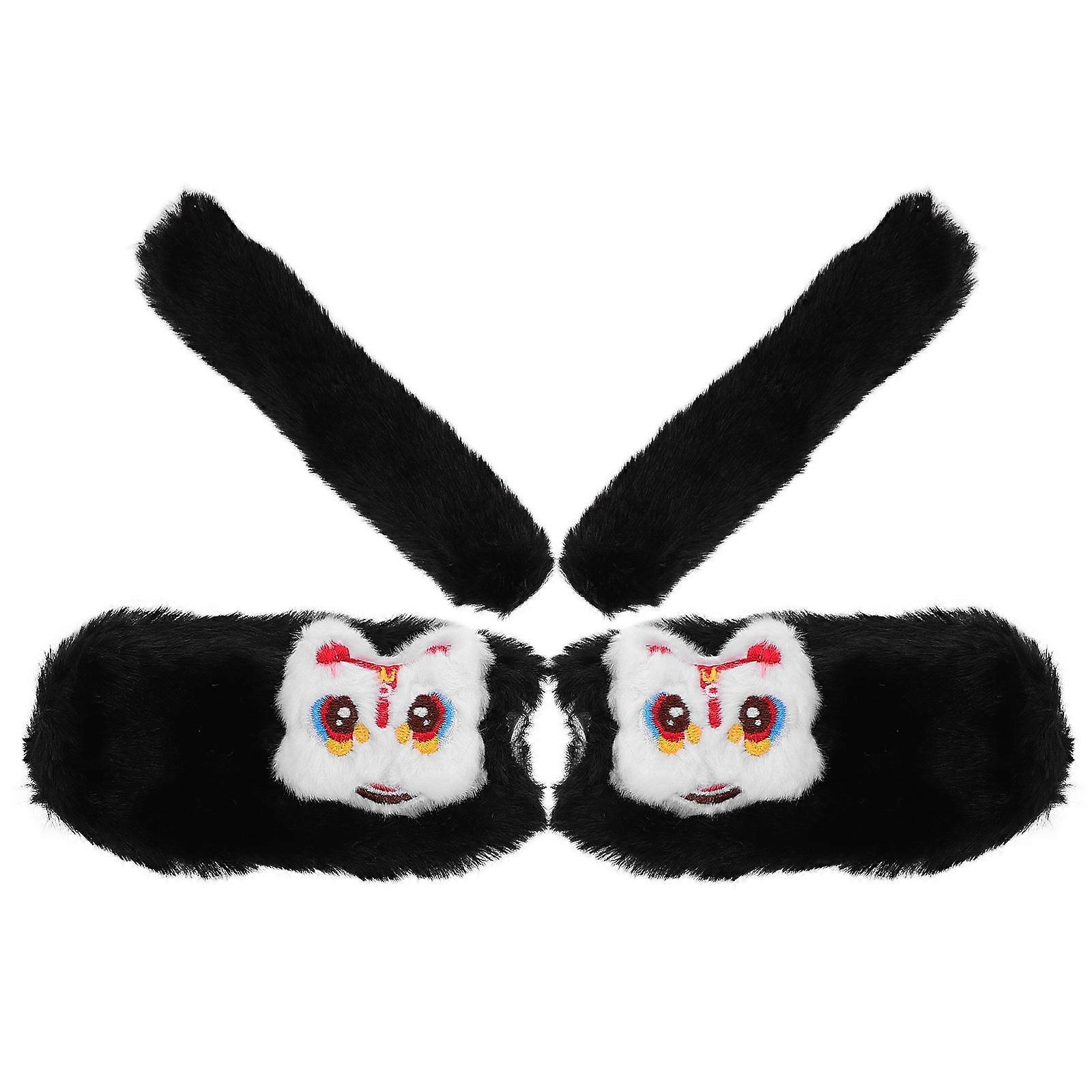 Handlebar Mitts Easy To Replace And Clean Lion Cartoon Design For Motorcycle Riders 1 Pair