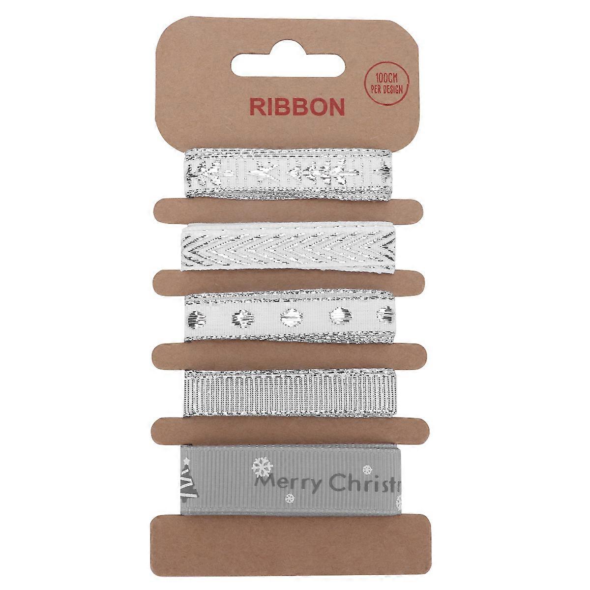 Christmas DIY Ribbon Fabric Set for Craft Project 2Pcs with Patterns