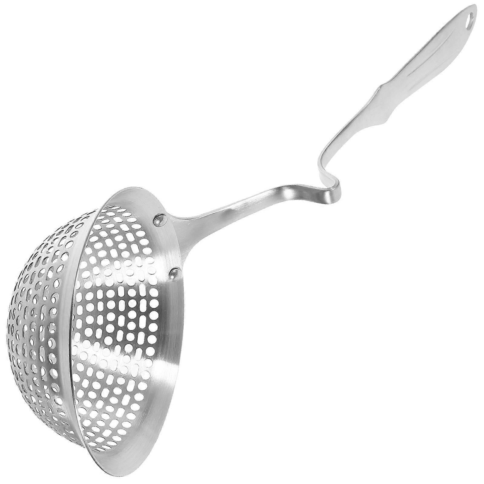 Silver Stainless Steel Colander Spoon for Kitchen Use 2Pcs Skimmer Spoon