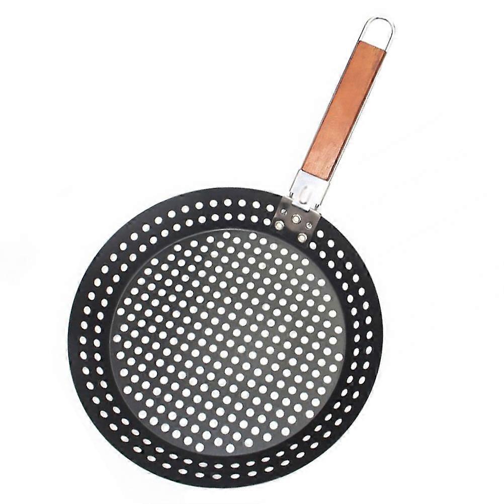 Black Pizza Baking Pan Folding Bbq Non-Stick Pan for Kitchen Use 2Pcs