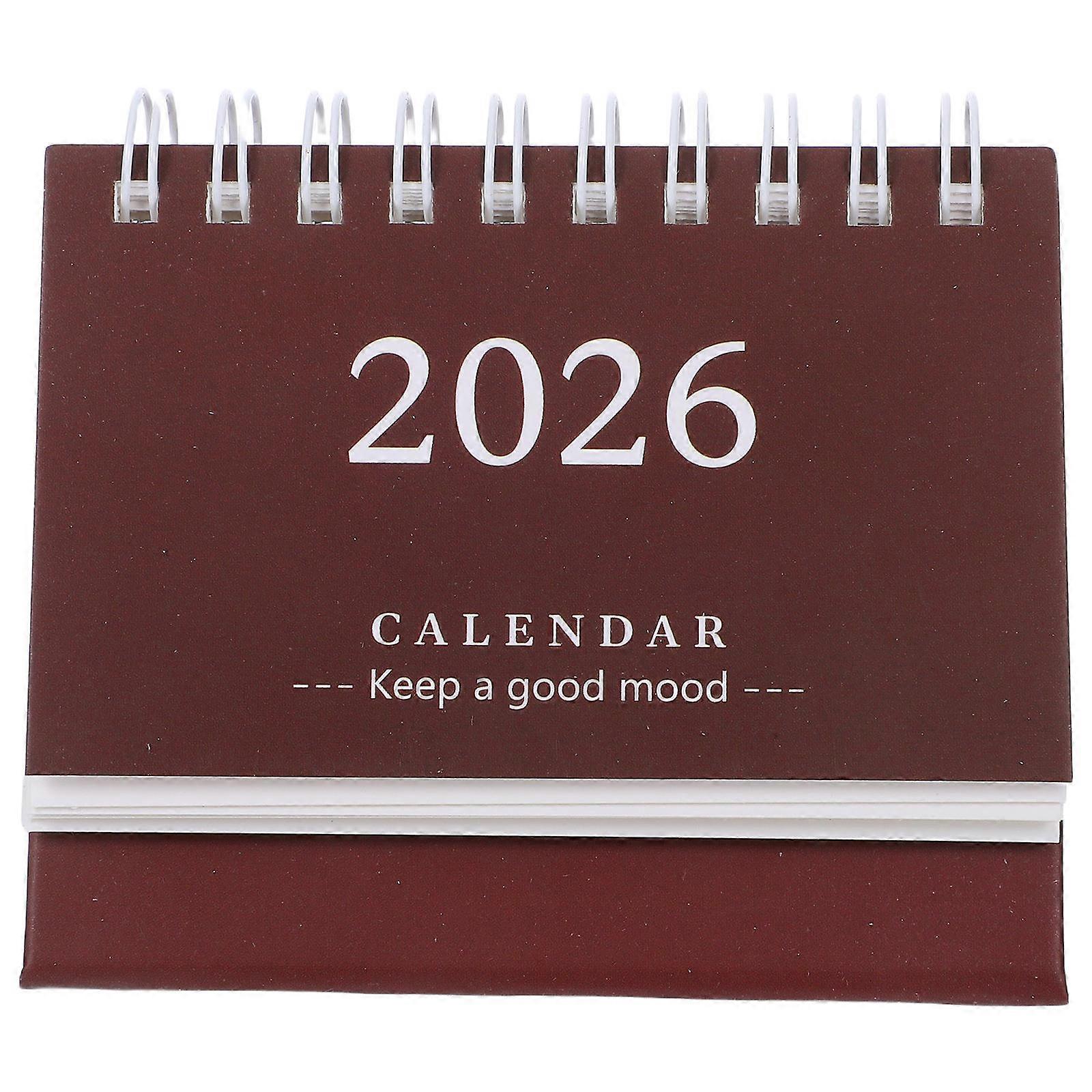 Standing Flip Desktop Calendar Mini Desk Calendar for Office Use 5Pcs