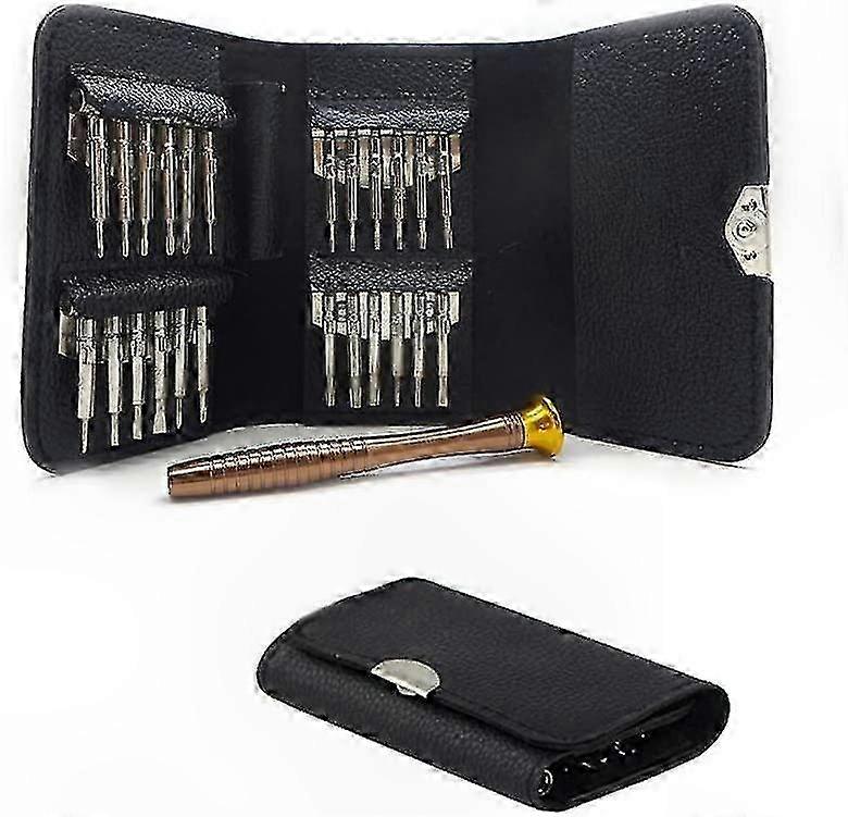 Compact 25-in-1 Screwdriver Set with Precision Bits for Electronics Repair