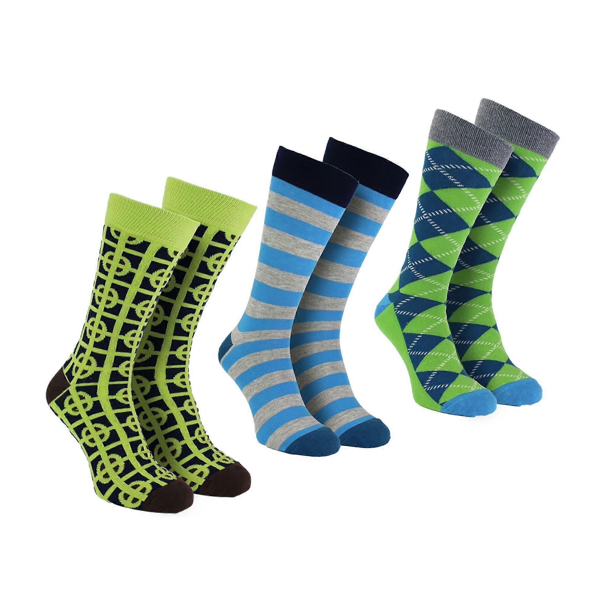 Happy Socks - 3 Pack Mens Target Patterned Socks