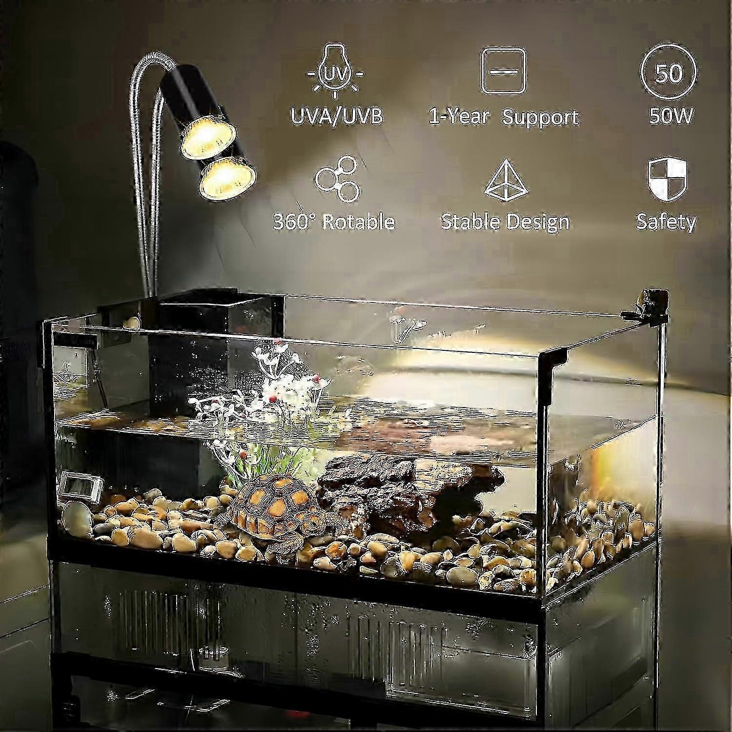 Turtle Heat Lamp 4-Pack, 25/50/75W UVA UVB Reptile Turtle Λαμπτήρες για δεξαμενές αμφιβίων, terrariums, και κλουβιά, λειτουργεί με διάφορα φωτιστικά-In