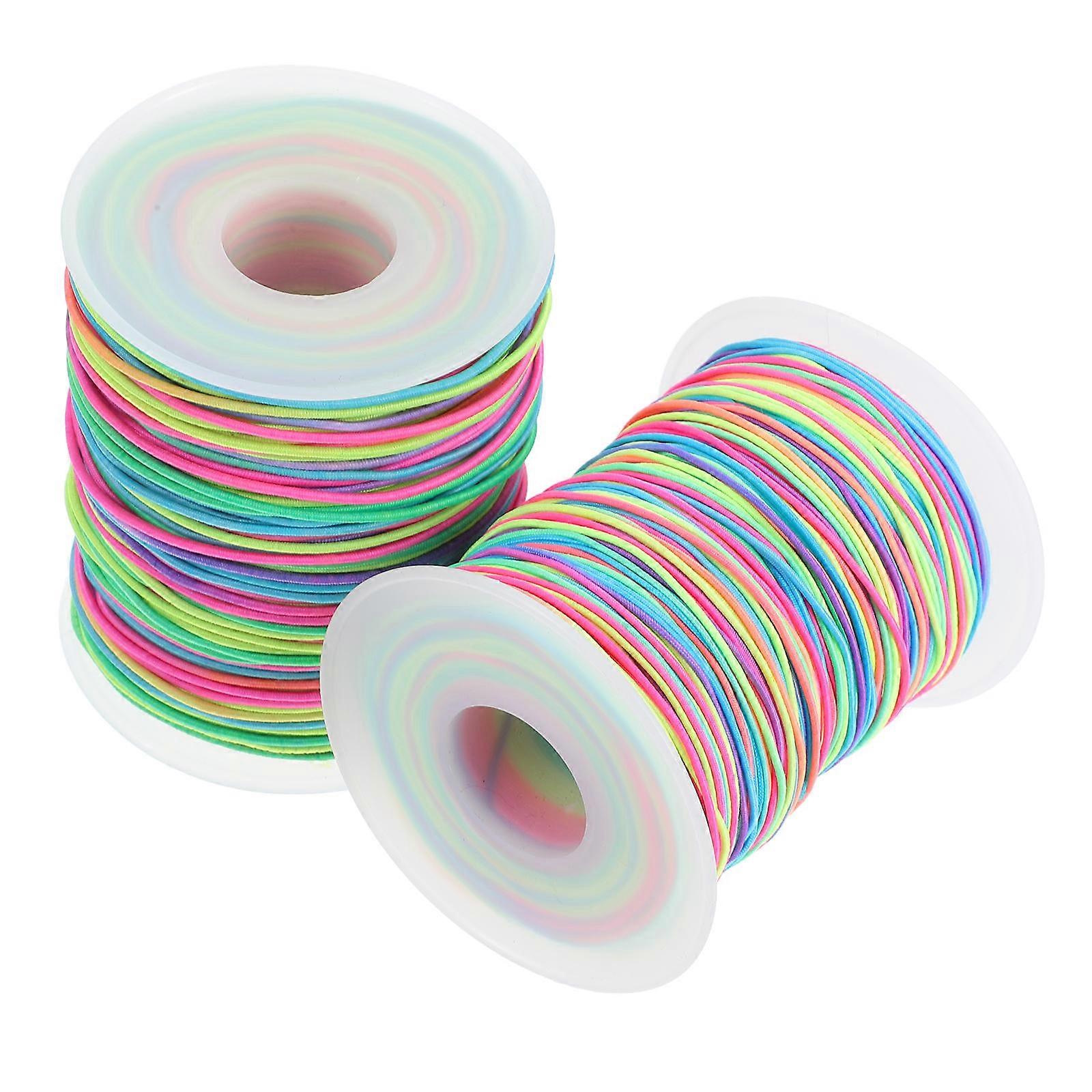 Elastic Cord Multi Color 2 Rolls for DIY Bracelet Stringing Projects