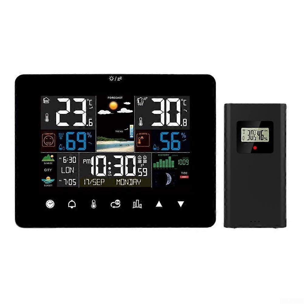 Touchscreen Weather Station Wireless Sensor With Outdoor Temperature Monitoring And Atmospheric Pressure Readings
