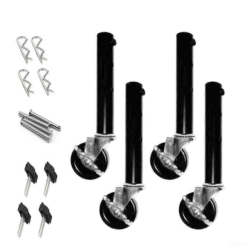 Table Leg Caster Extenders For Folding Tables 4 Pack With Rubber Feet For Stability