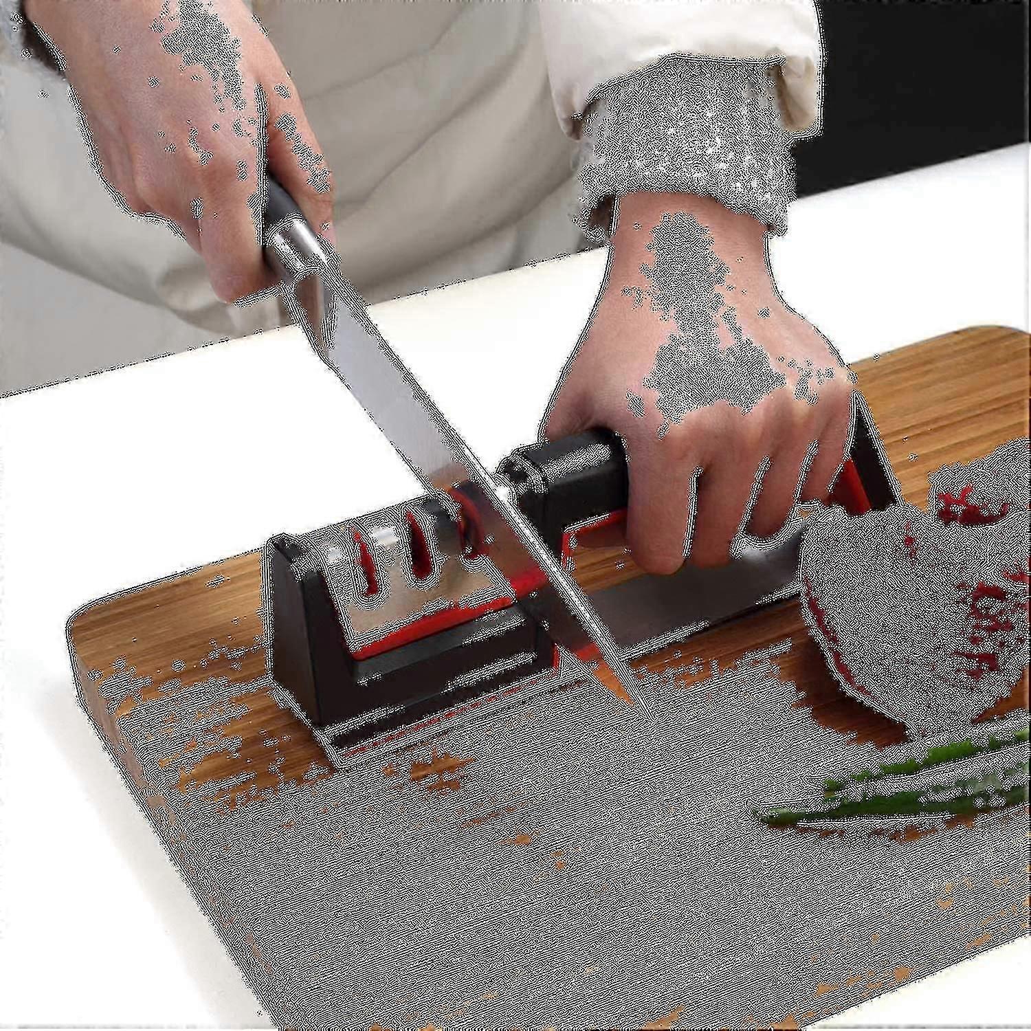 Knife Sharpener Professional 3-stage Kitchen Knife Sharpening Tool - Restore And Polish Blades Quickly