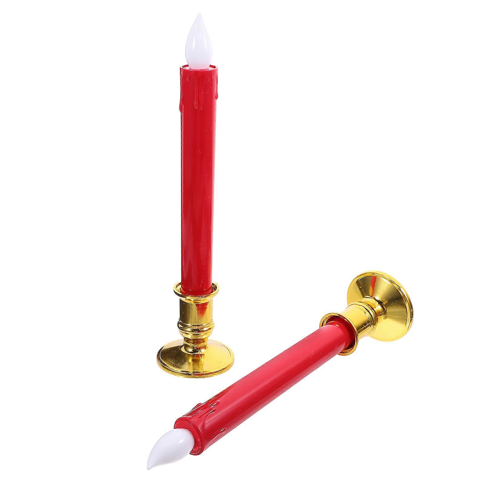 LED Candle Lights 16Pcs Flameless Reusable Candles For Home Users And Event Organizers In Charming Red