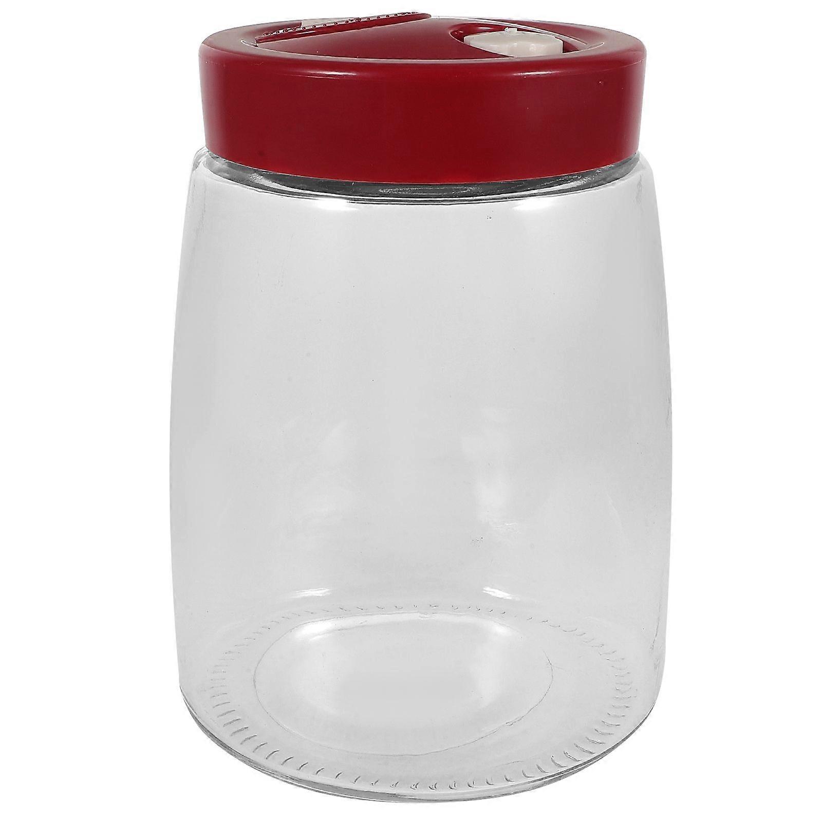 Bocal à cornichons en verre transparent, bocal de fermentation pour cornichons ménagers, bouteille de vin en verre transparent