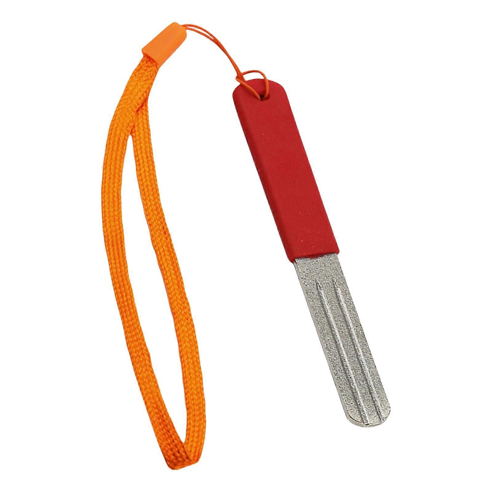 Fish Hook Sharpening Tool Red Whetstone Sharpener For Fishing Hooks, Grinding Stone File, Hook Sharpening Accessories
