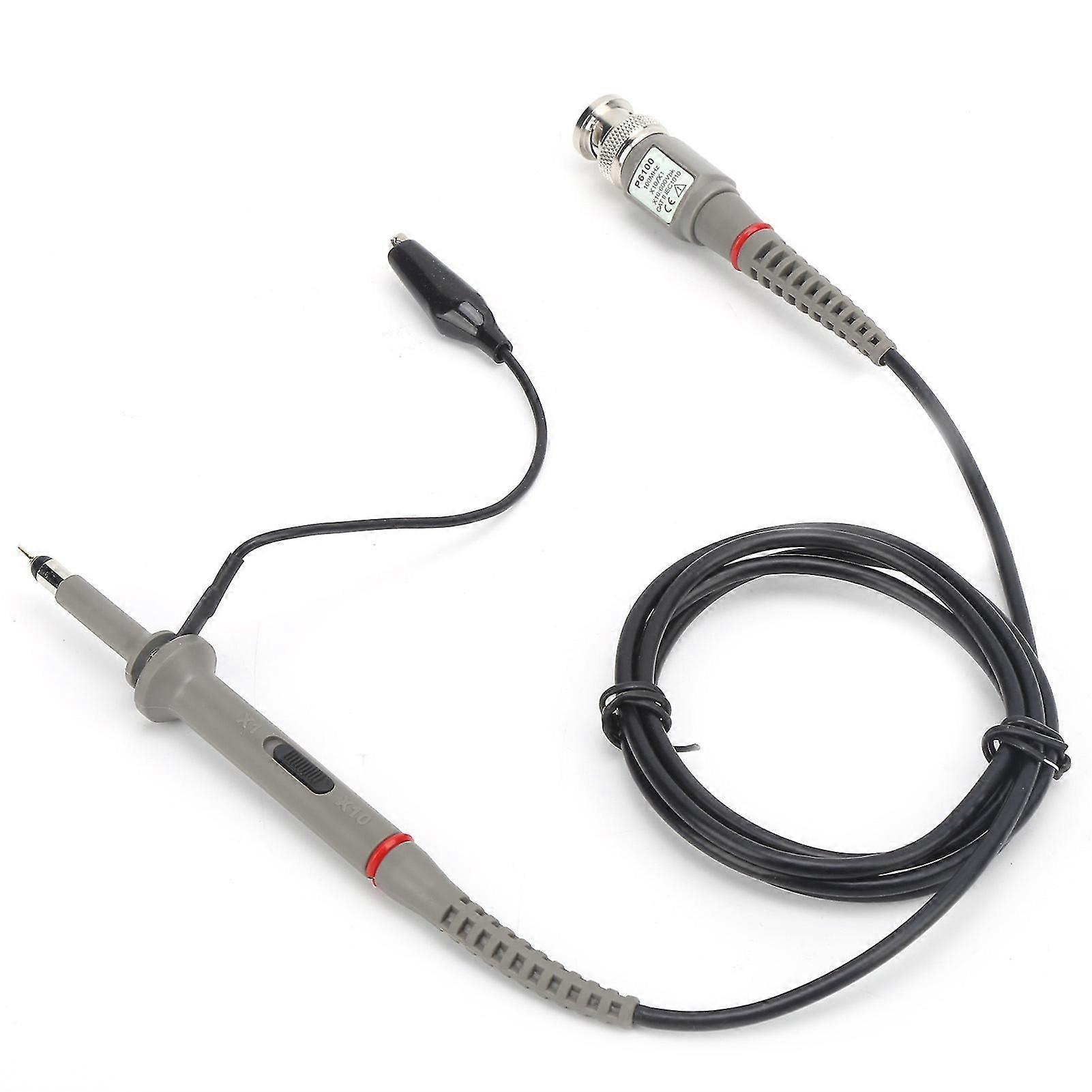 1X/10X P6100 Oscilloscope Test Probe compatible with 6MHz-100MHz Digital Oscilloscopes