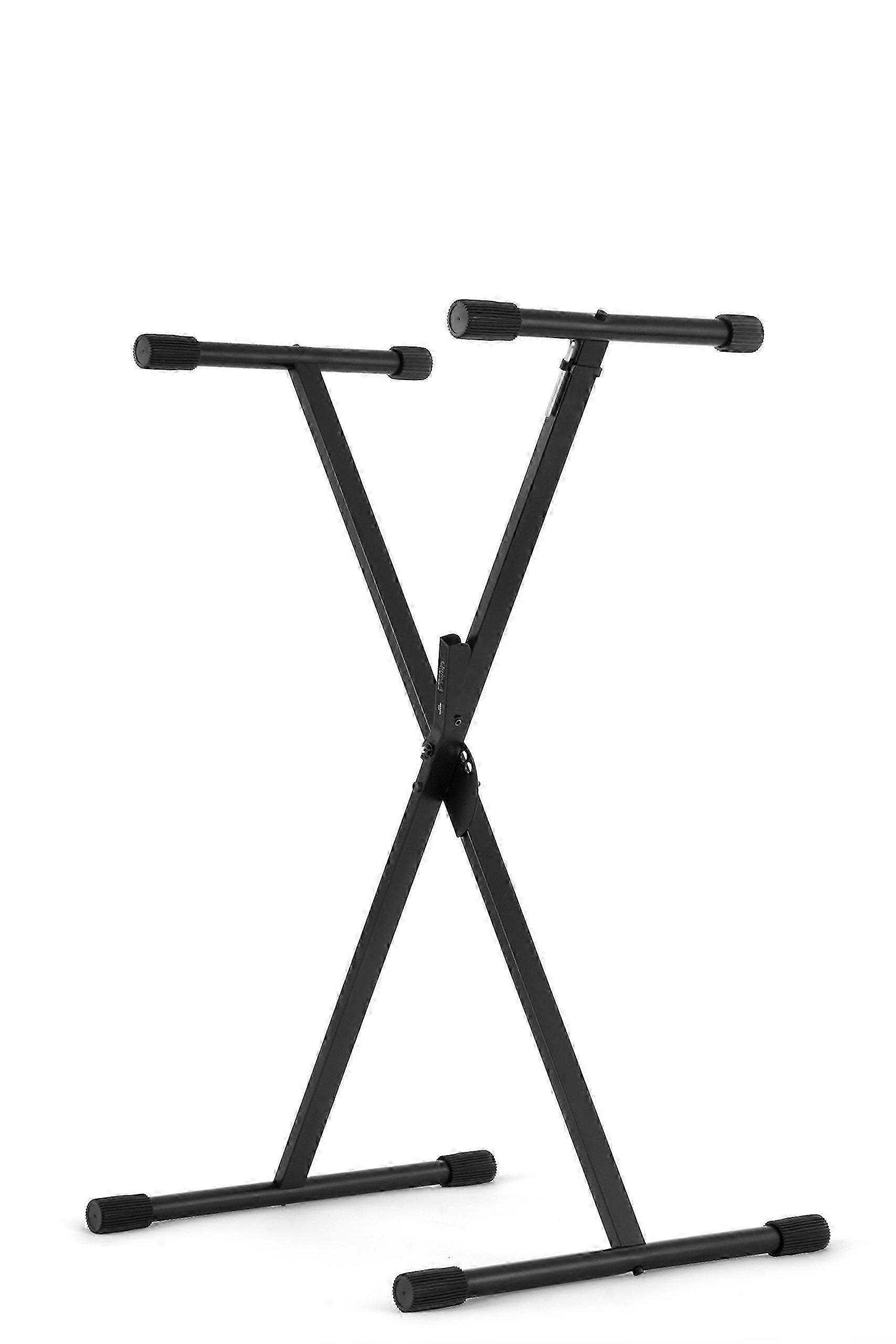 Single X-Style Lever Action Keyboard Stand Adjustable Height Portable Music Stand for Home and Studio Use