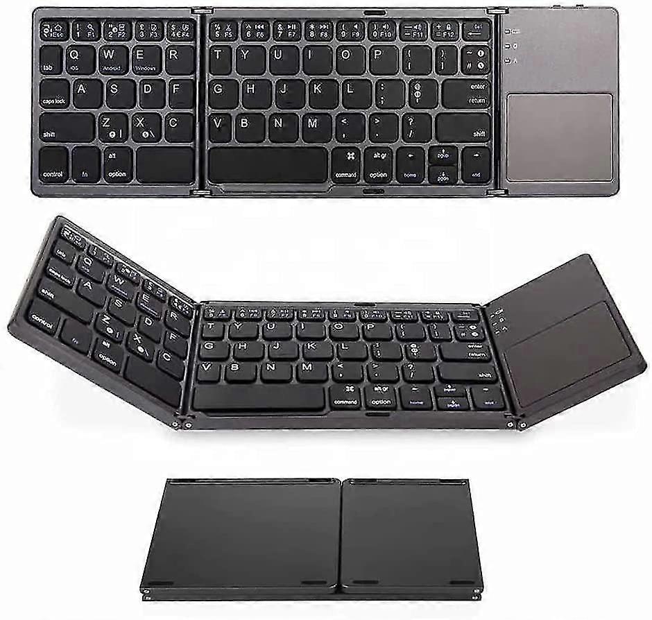 Mini pocket folding teclado inalámbrico Bluetooth B033 con panel táctil