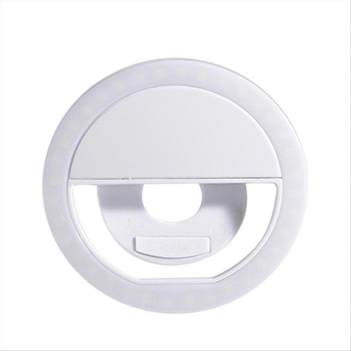 Rechargeable LED Selfie Ring Light with 3-Level Adjustable Brightness Portable Mobile Phone Lens Se