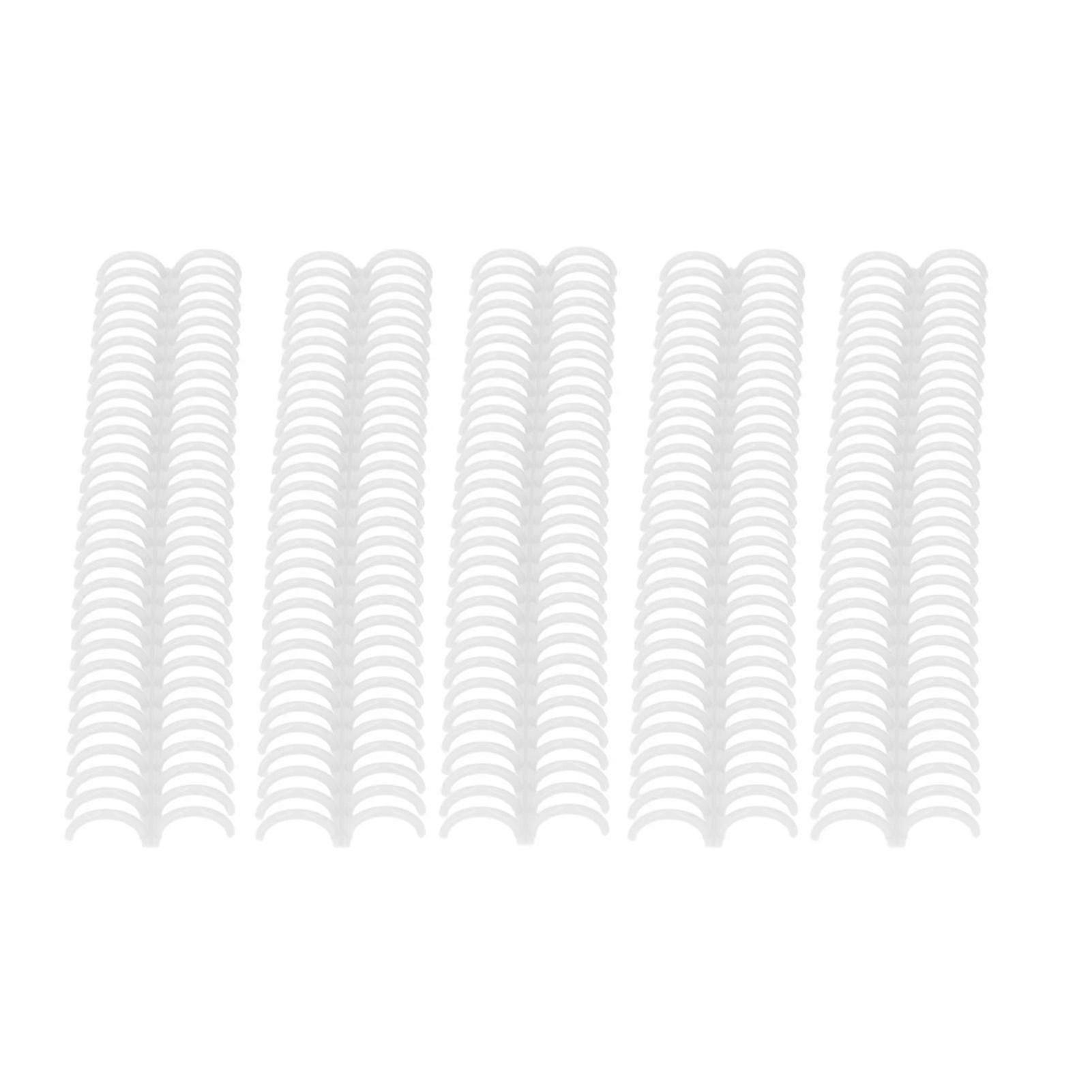 White Plastic Binding Rings with 30 Holes and 22mm Inner Diameter for Loose Leaf Binding Spine (Set of 10)