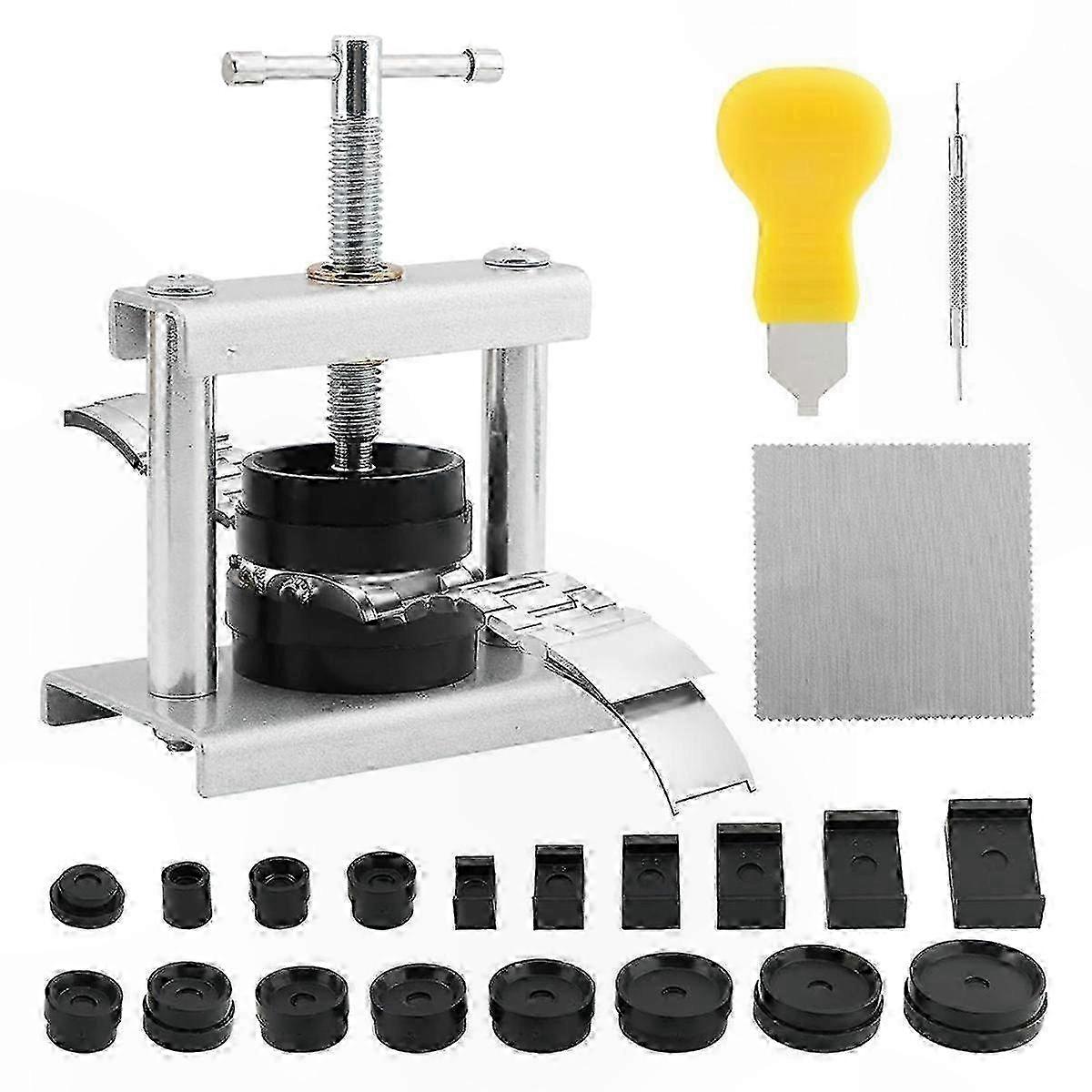 Watch Repair Tool Kit with Pressing Tool, Battery Replacement, and Pry Opener for Disassembly