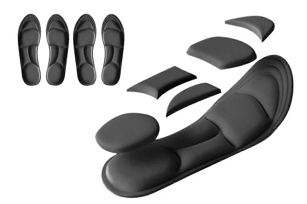 2 Pairs 5D Memory Foam Insoles Unisex Inner Sole Insert Air Cushion Heel