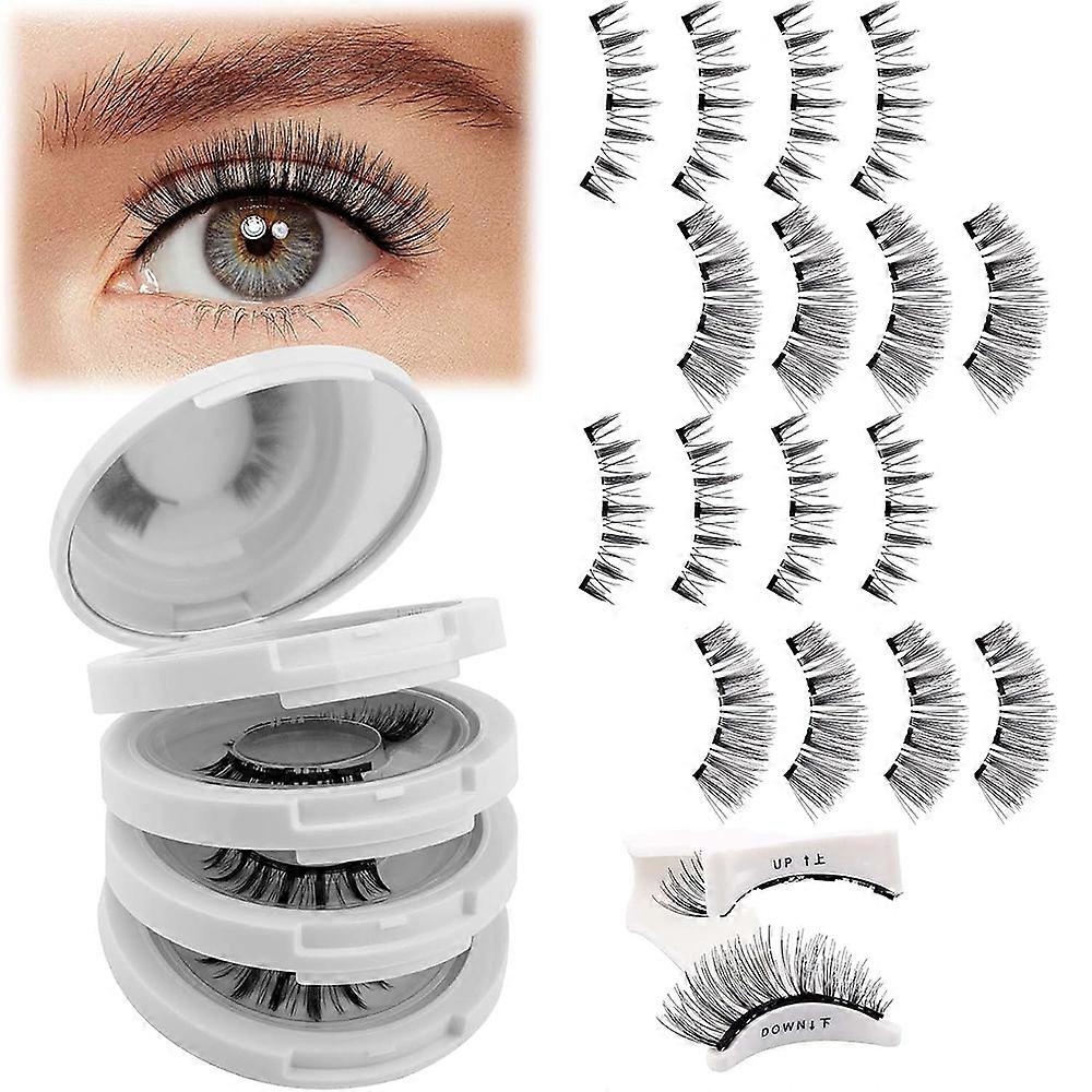 8 Pair Reusable Magnetic Eyelashes with Eyelash Tweezers Magnetic