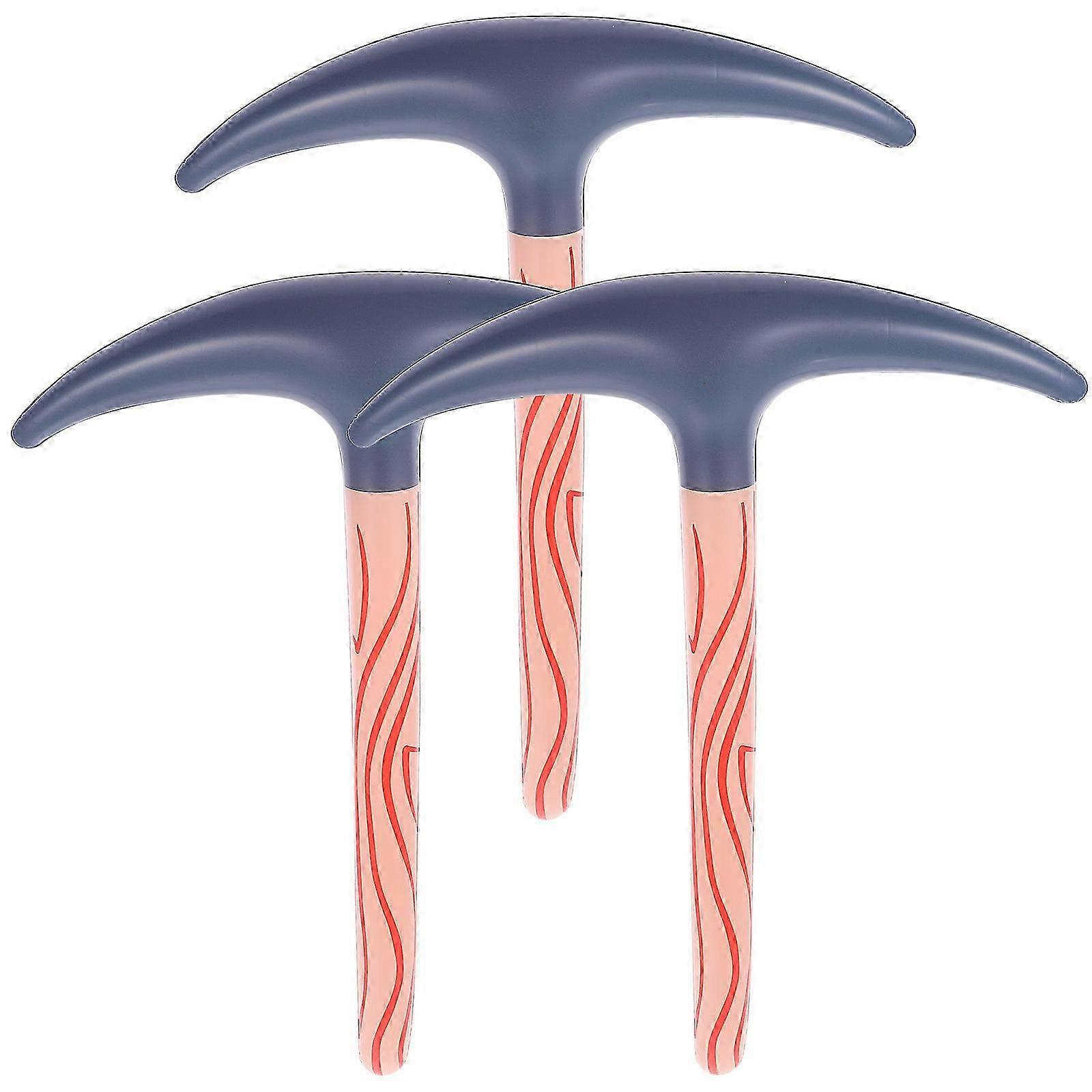 3pcs Inflatable Toy PVC Pickaxe Toy Inflatable Pickaxe Inflatable Toy Party Favor Inflatable Toy