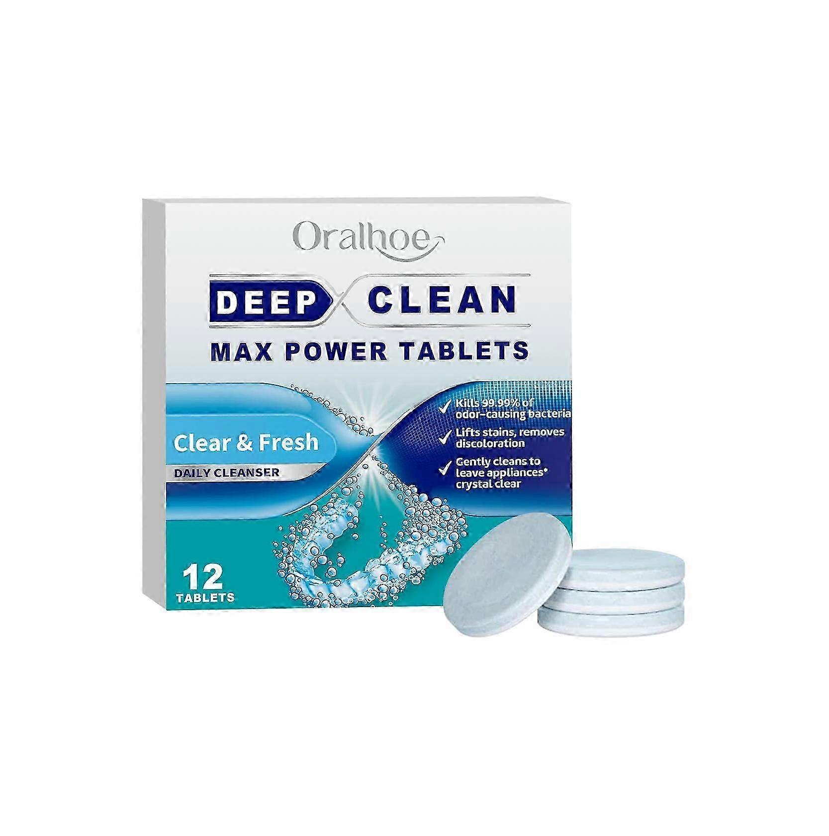 Effervescent Orthodontic Cleaning Tablets with Lemon Extract  Stain
