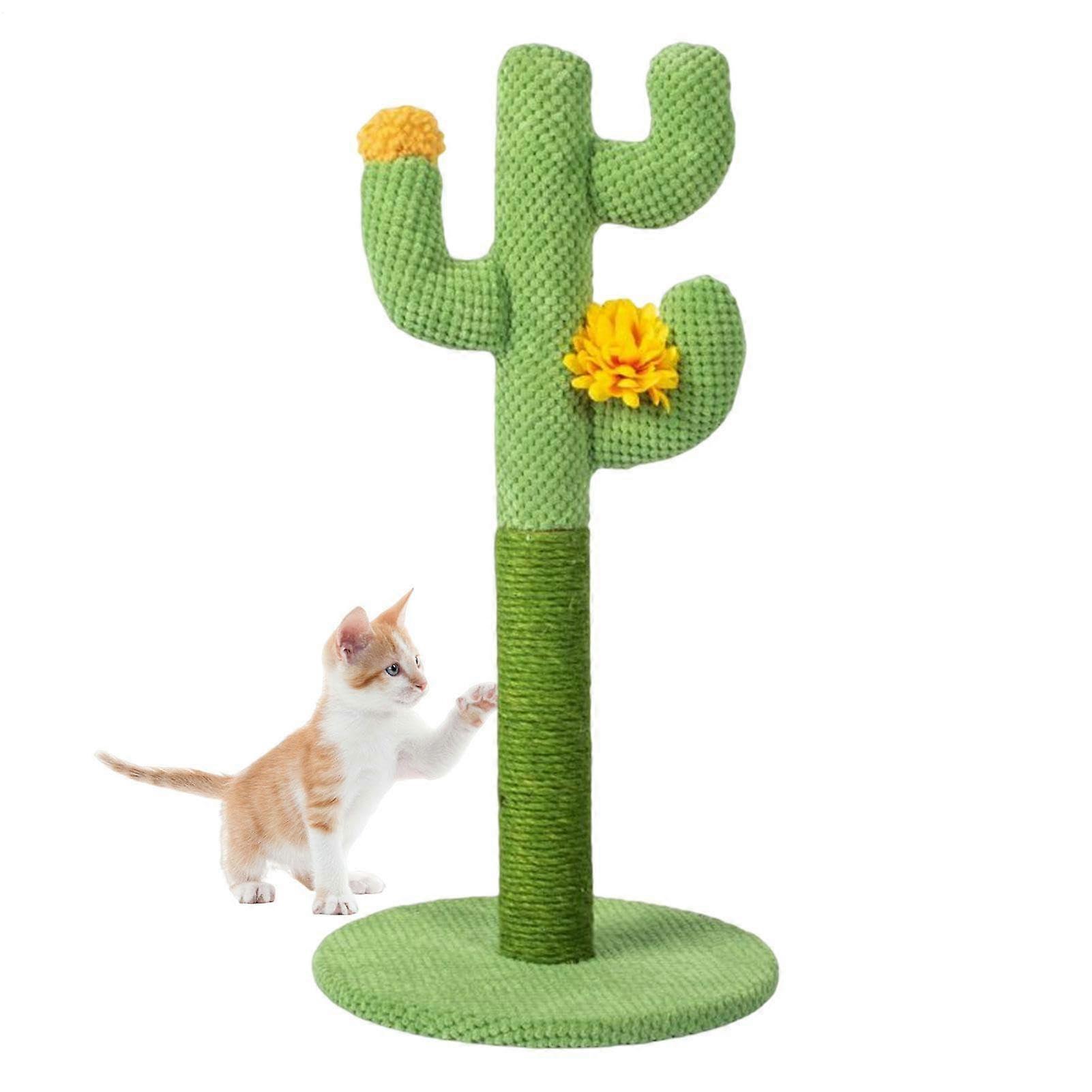 Cat Park Vertical Cactus Tree Scratching Post For Indoor Adult Cats  Stable Tall Cat Tower For Exercise Rest Play