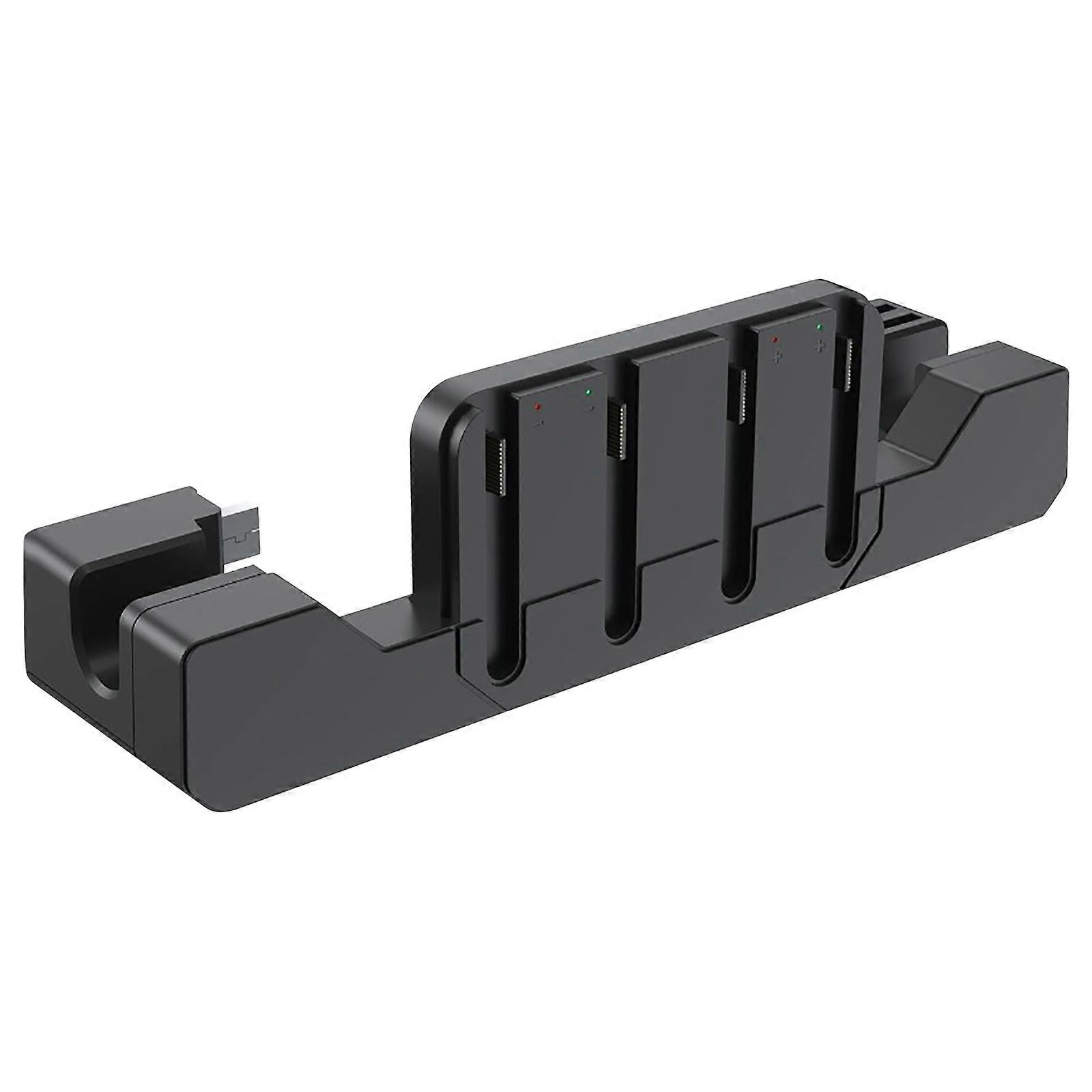 Charging Station With Storage Compartment 4 Cartridge Capacity Intelligent Chip Protective for SW2 Console Controllers Multicolor