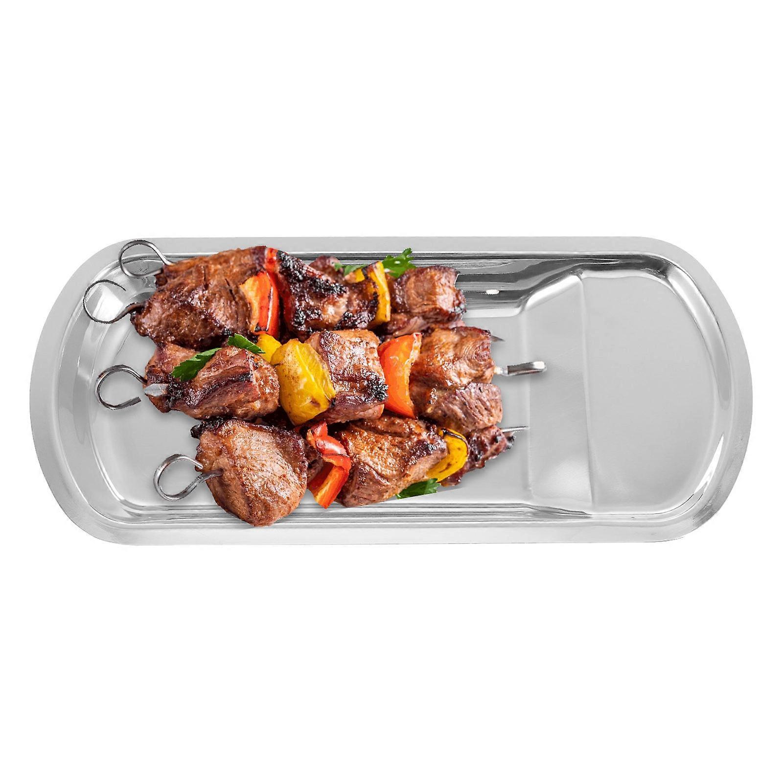 Stainless Steel Serving Tray for Kitchen Use 1Pcs Multi-Functional Spoon Ladle Plate