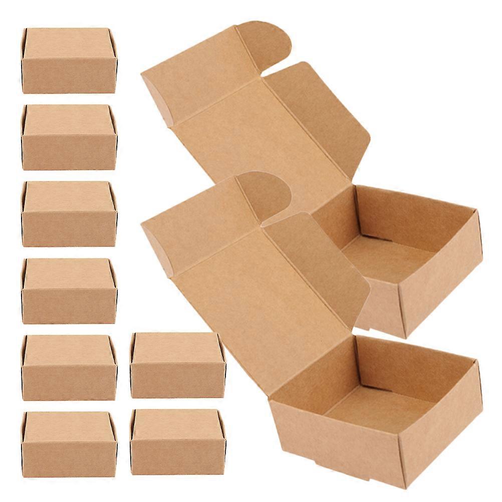 Mailer Box Kraft Paper Packaging for Storage 30Pcs Small Brown Paper Box