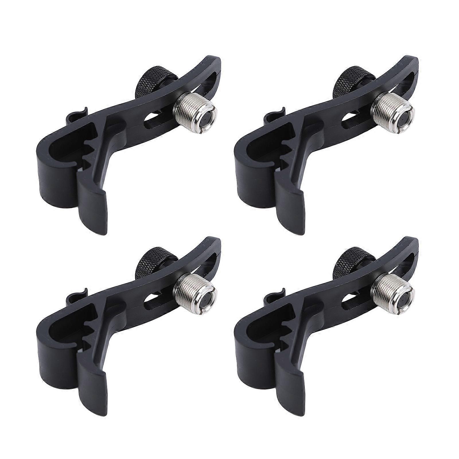 Pack of 4 Drum Transducer Shock Mount Clips Anti Trembling Design Quick Install Global Compatibility for Studio Drums Multicolor