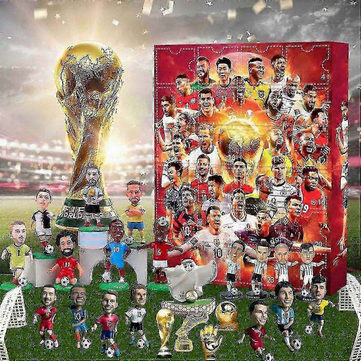2025 Football Advent Calendar, 2025 World Cup Advent Calendar, 24 Day Christmas Countdown Calendar includes 24 basketball accessories for fans.