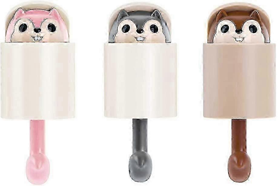 Set of 3 Squirrel Hooks, Kids Sticky Hooks, Towel Hooks, Sticky Hooks, Animal Wall Hooks for Dresses, Coats, Towels, Keys, Bags, Hats
