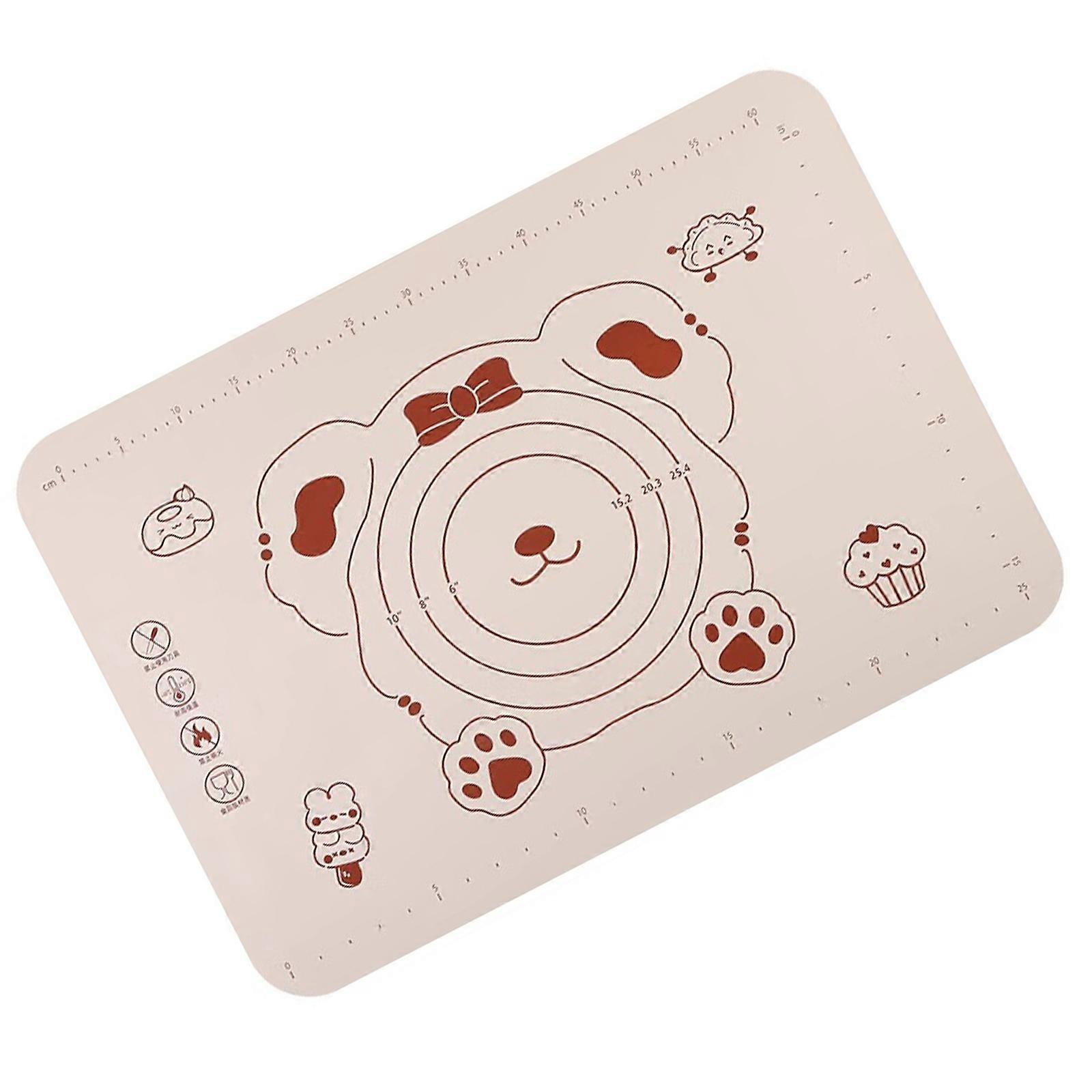 Thick NonStick Pastry Mat Sheet NonSlip Silicone Pastry Mat Baking Sheet for Baking, Rolling Pastry, Doughs Easy to Clean Multicolor