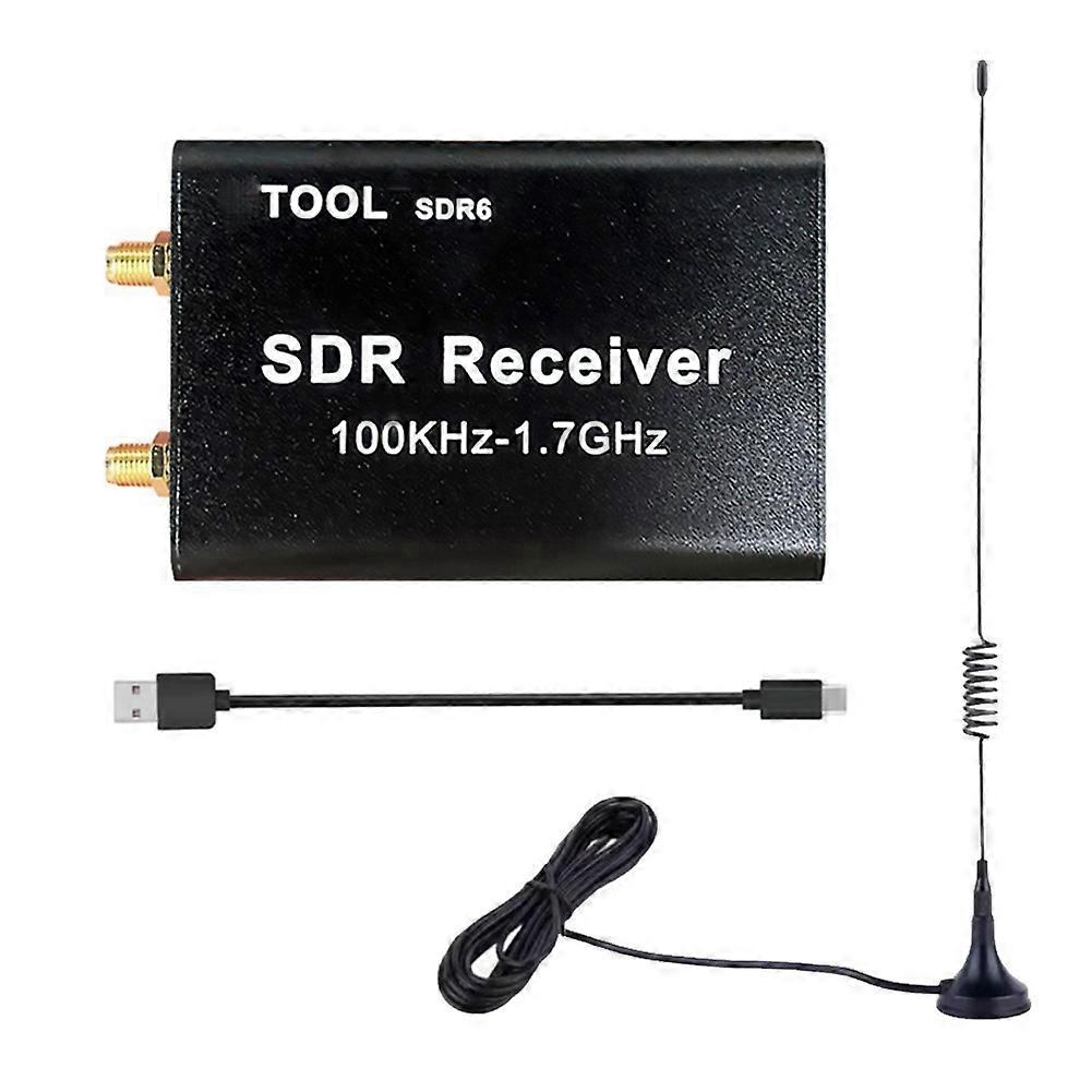 SDR6 RTL-SDR Receiver 100KHz-1.7GHz SDR Software Signal Receiver Radio Aviation Shortwave Wideband RTL2832U+R820T