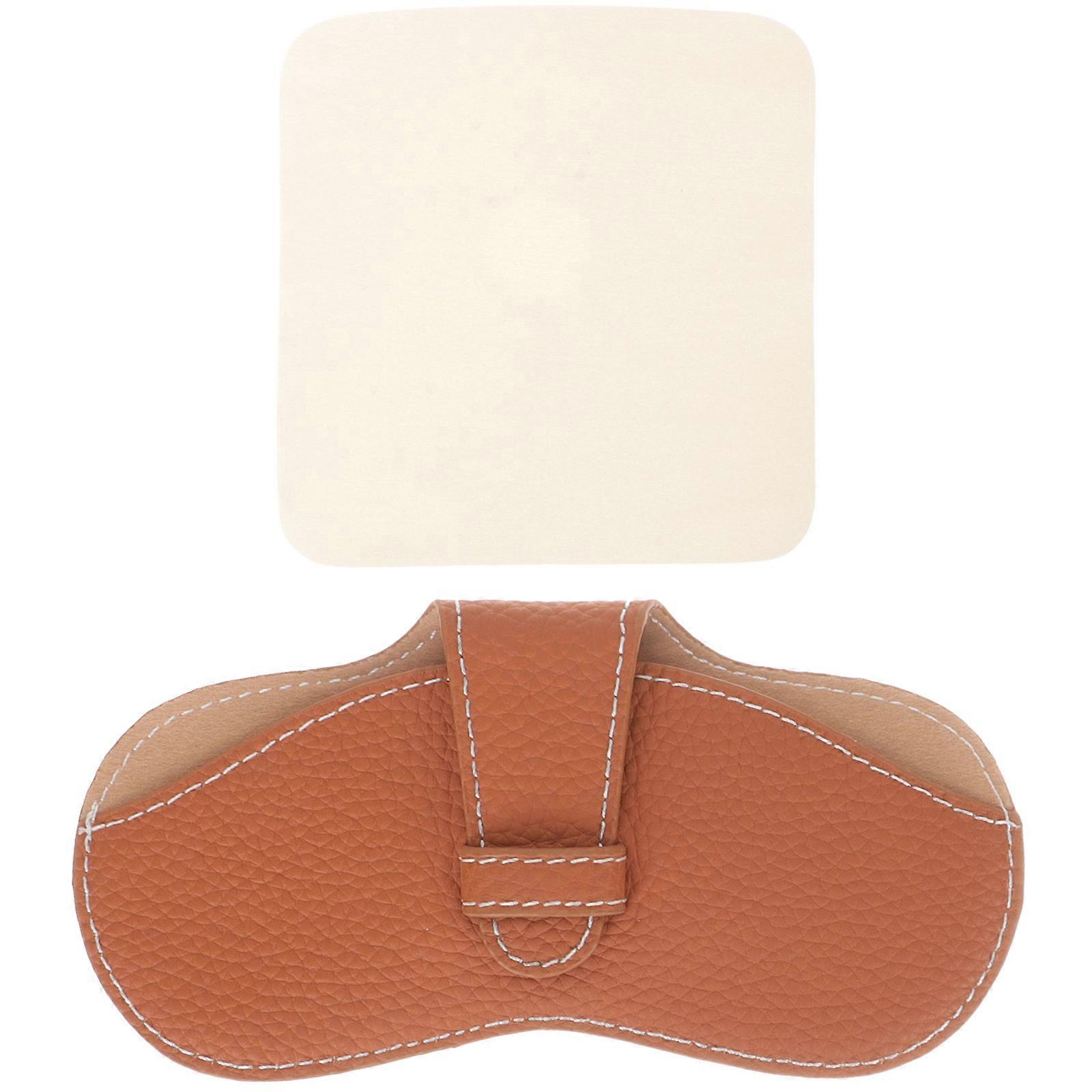 Portable Glasses Pouch for Protective Storage Use in Brown
