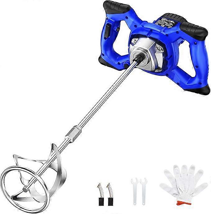 Cement Mixer, Handheld Electric Concrete Mixer, Portable Mortar Mixer with 6 Adjustable Speed, Mud Mixer for Mixing Mud, Cement, Mortar, Paint, Fodder
