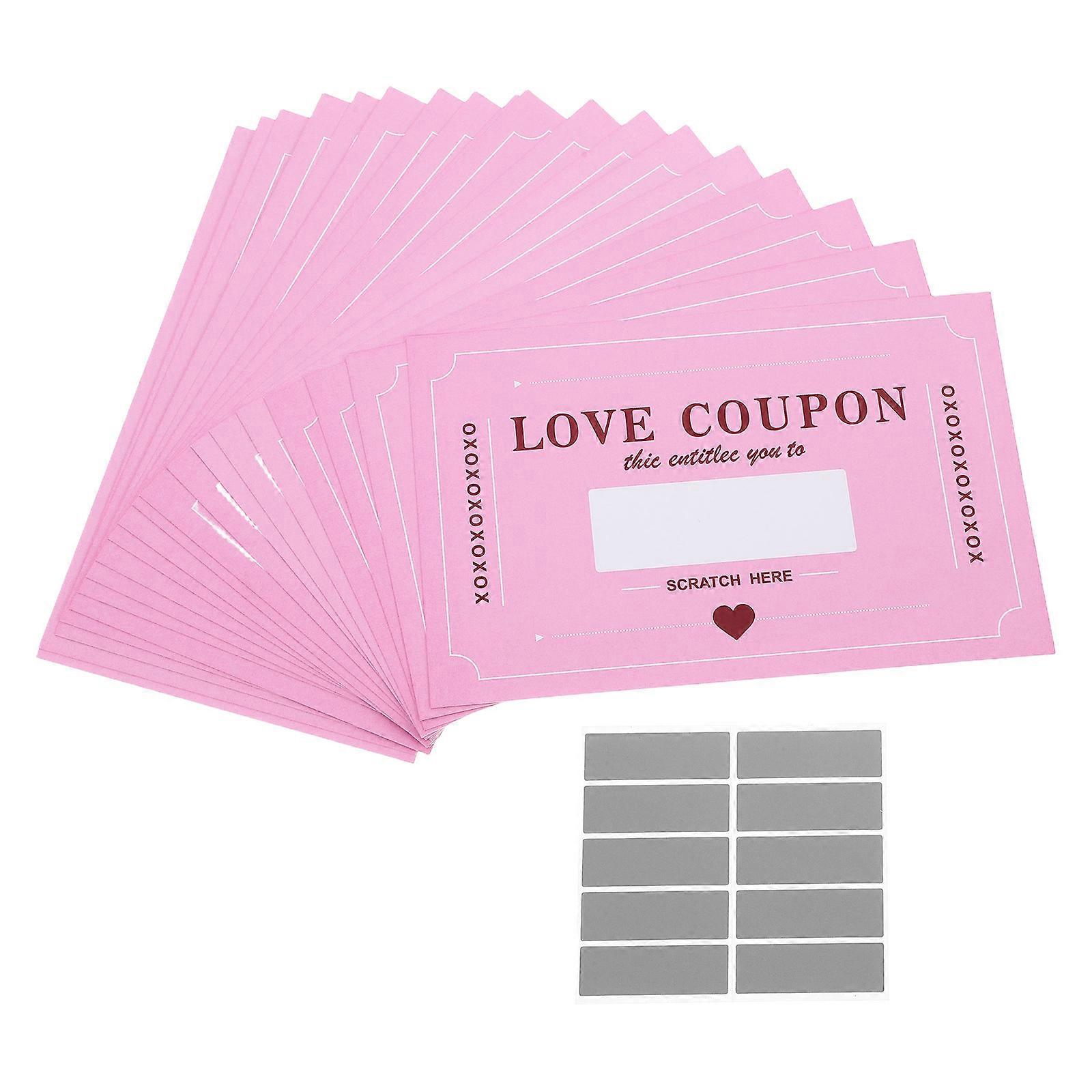 Valentine Scratch Off Cards for Couples Romantic Date 20 Sheets