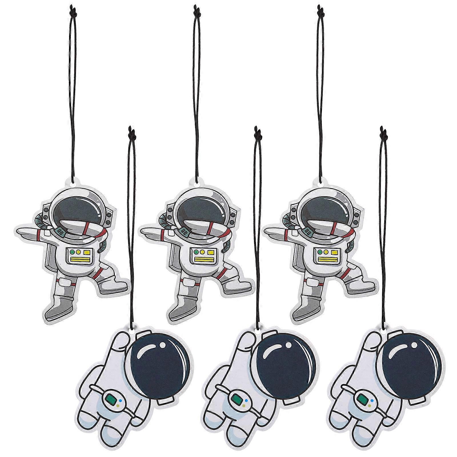 Car Hanging Pendant Diffuser 6Pcs for Decoration Unique Astronaut Car Accessory