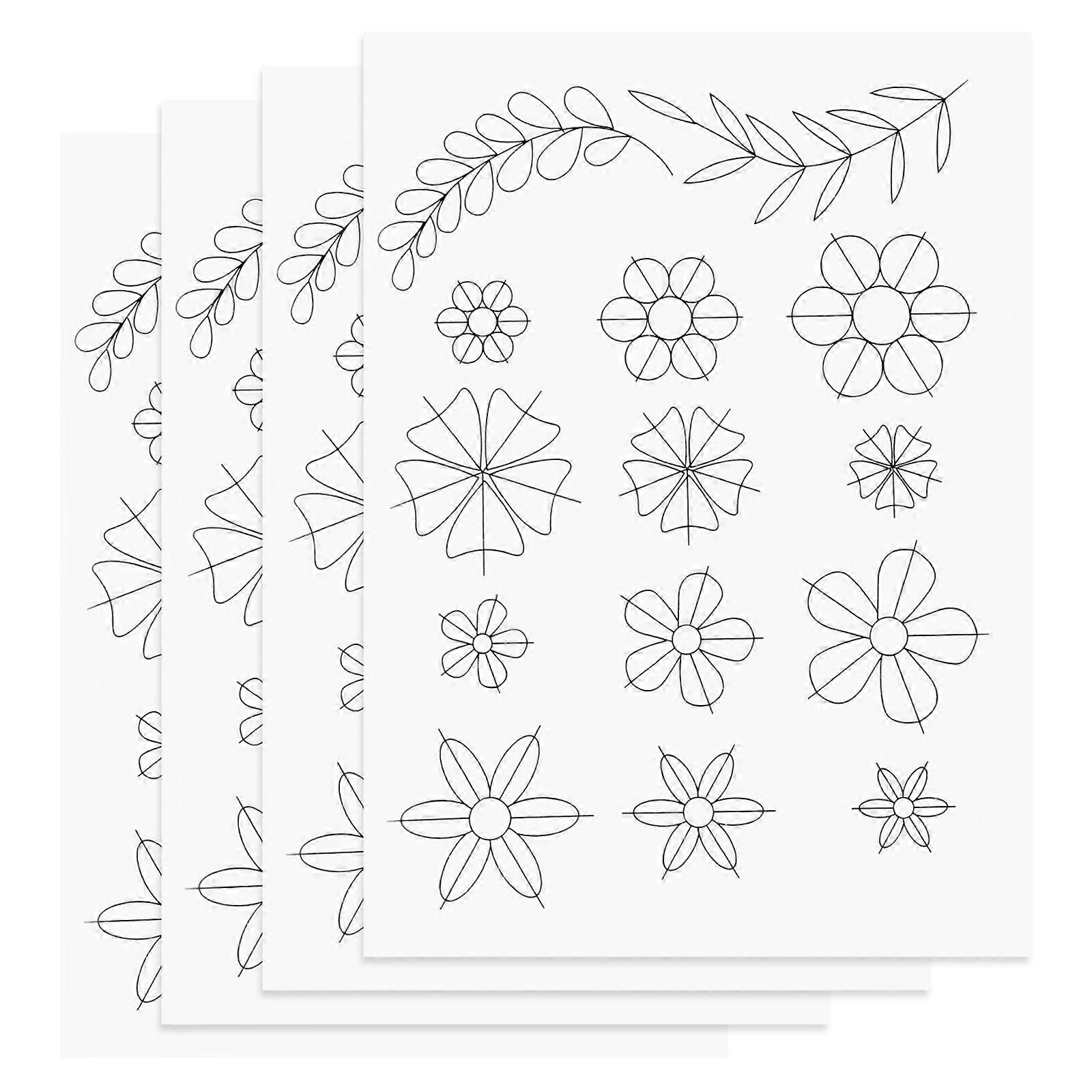 Beige Quilling Positioning Sheet Wood Tool for Precise Quilling 4Pcs