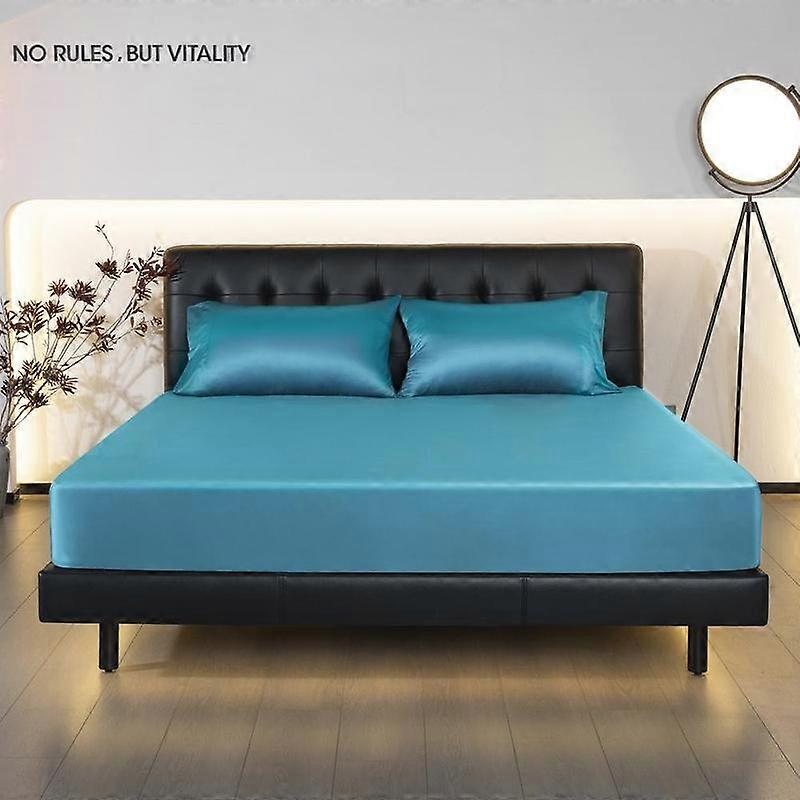 3/4-teiliges Satin-Bettwäscheset, weiches, kühlendes Spannbettlaken und Kissenbezug, weiches, komfortables, hypoallergenes und atmungsaktives Bettwäscheset (1 Spannbettlaken)